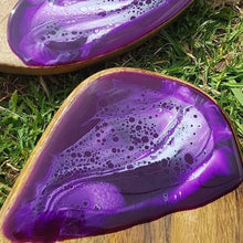 Purple with white