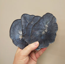 Blue Grey Geode coasters - set of 4
