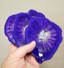 Violet Purple Geode coasters - set of 4